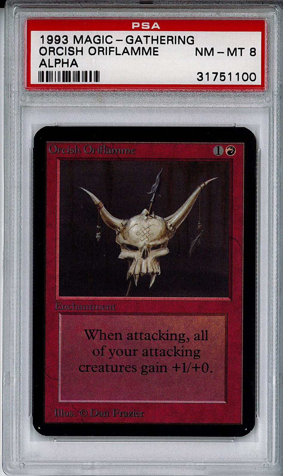 [鑑定品](英)オークの軍旗 / Orcish Oriflamme【ALPHA】 PSA8 ID:31751100 [委託販売品]