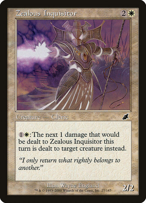(英)【Foil】盲信の審問官 / Zealous Inquisitor【SCG】 No.027