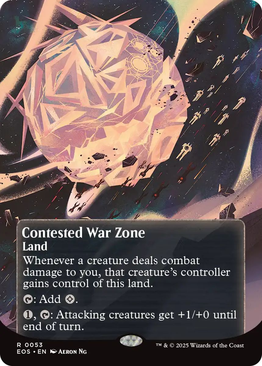 (英)【Foil】激戦の戦域 / Contested War Zone ★ボーダーレス★(「星景ポスター」) 【EOS】 No.053