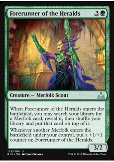 (英)【Foil】川守りの先駆け / Forerunner of the Heralds【RIX】 No.129
