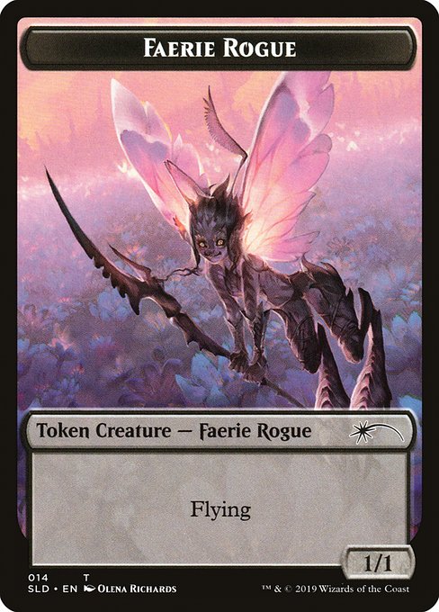 (英)フェアリー・ならず者トークン / Faerie Rogue Token【SLD】 Bitterblossom Dreams No.014