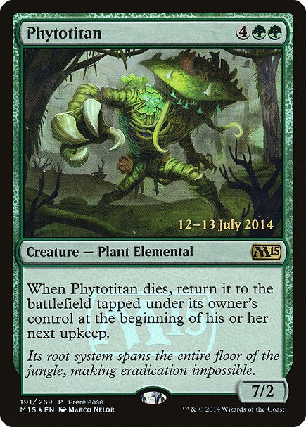 (英)【Foil】草タイタン / Phytotitan【M15】プレリリースプロモ No.191