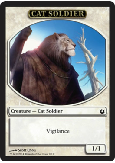 (英)猫・兵士トークン / Cat Soldier Token【BNG-TOKEN】 No.002