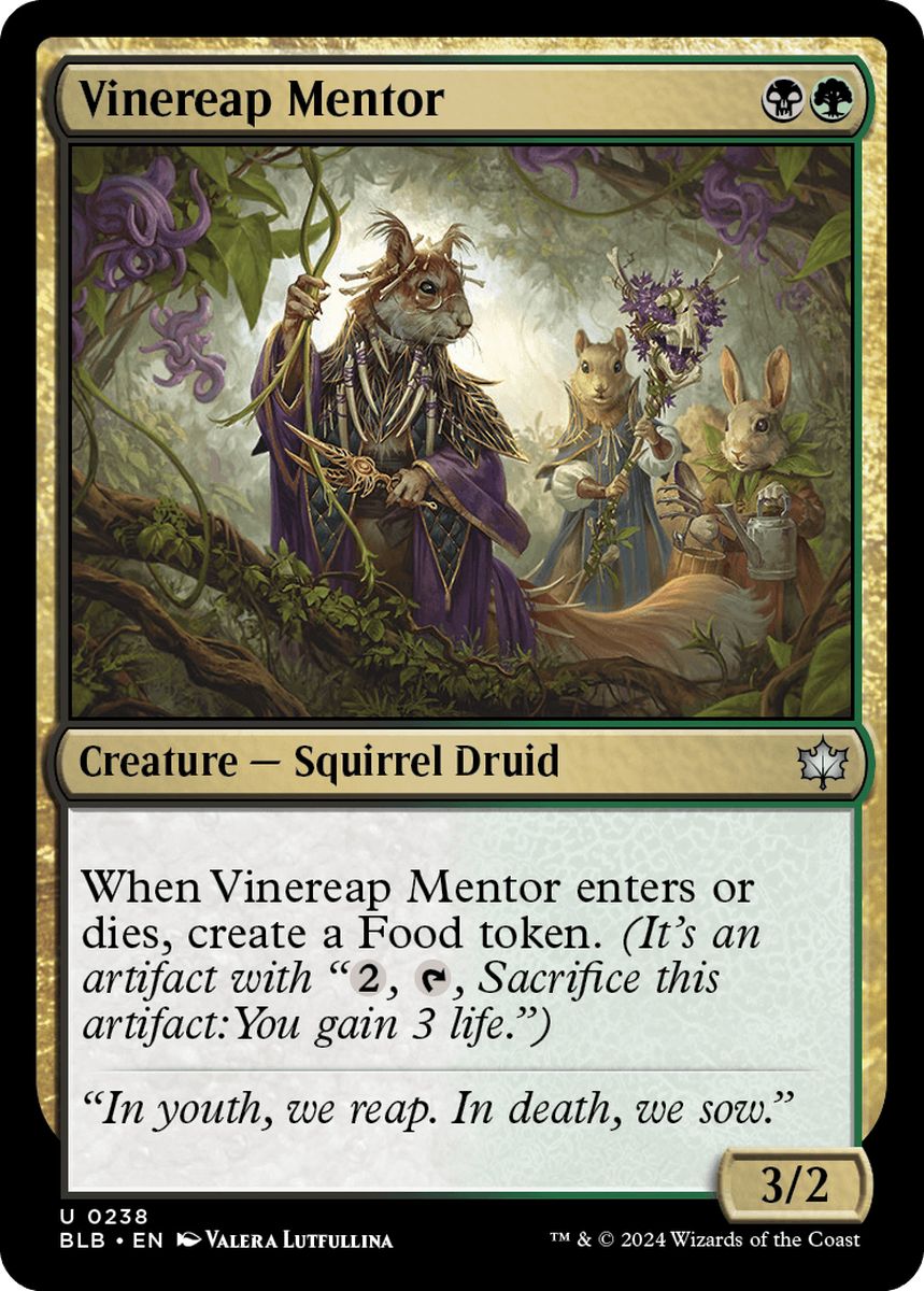 (英)【Foil】蔦刈りの導師 / Vinereap Mentor【BLB】 No.238