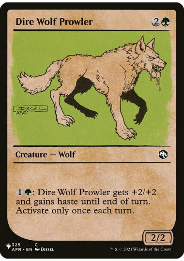 (英)うろつくダイア・ウルフ / Dire Wolf Prowler ★ルールブック・カード★ 【LST】 No.546