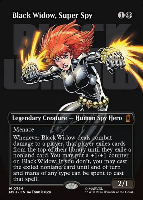 (英)スーパースパイ、ブラック・ウィドウ / Black Widow, Super Spy ★ボーダーレス★(「ロゴ・カード」) 【MSH】 No.364