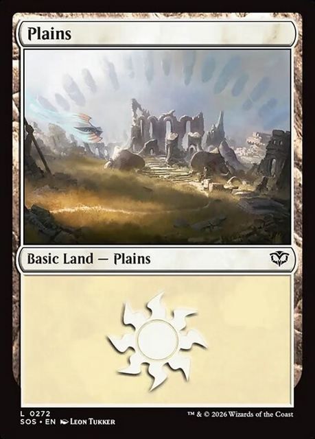 (英)【Foil】平地 / Plains【SOS】 No.272