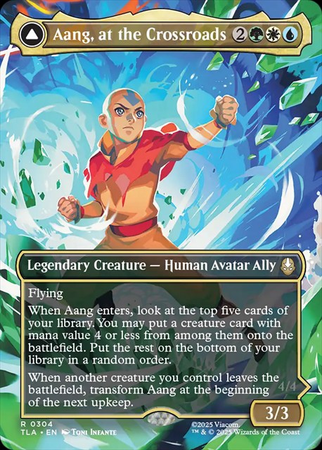 (英)岐路に立つアン - 定められし救済者、アン / Aang, at the Crossroads - Aang, Destined Savior ★ボーダーレス★(シーン・カード) 【TLA】 No.304