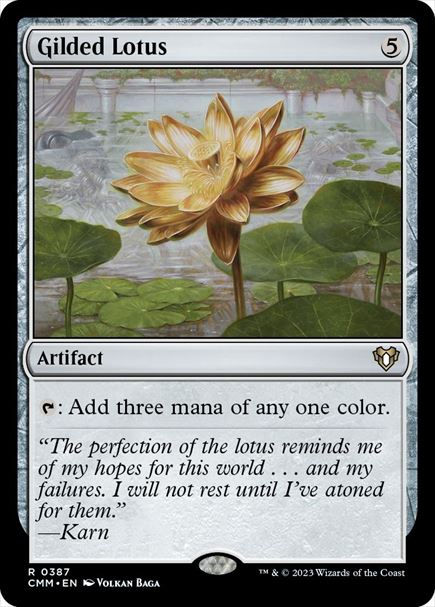 (英)【Foil】金粉の水蓮 / Gilded Lotus【CMM】 No.0387